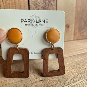 Park Lane Orange and Brown Geometric Earrings